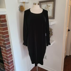 Nine West Stretch Black Velvet Dress Sixe XL